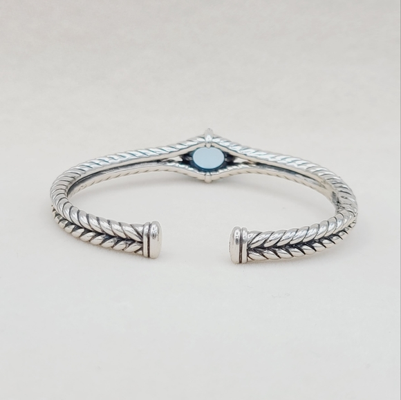 David Yurman Chatelaine Blue Topaz Diamond Bracelet - Picture 2 of 12